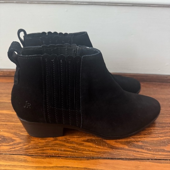 NEW Jack Rogers Black Liddy Suede Booties Size 8.5 New without Box - Picture 2 of 7